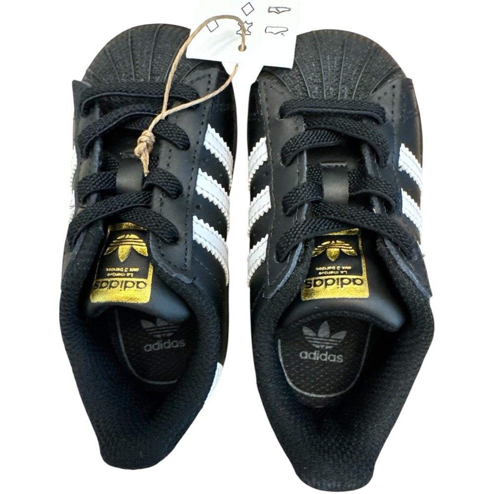 Adidas Originals Superstar Toddler Shoes Cloud White/Core Black-Footwear‎ EF5396 - Picture 3 of 9